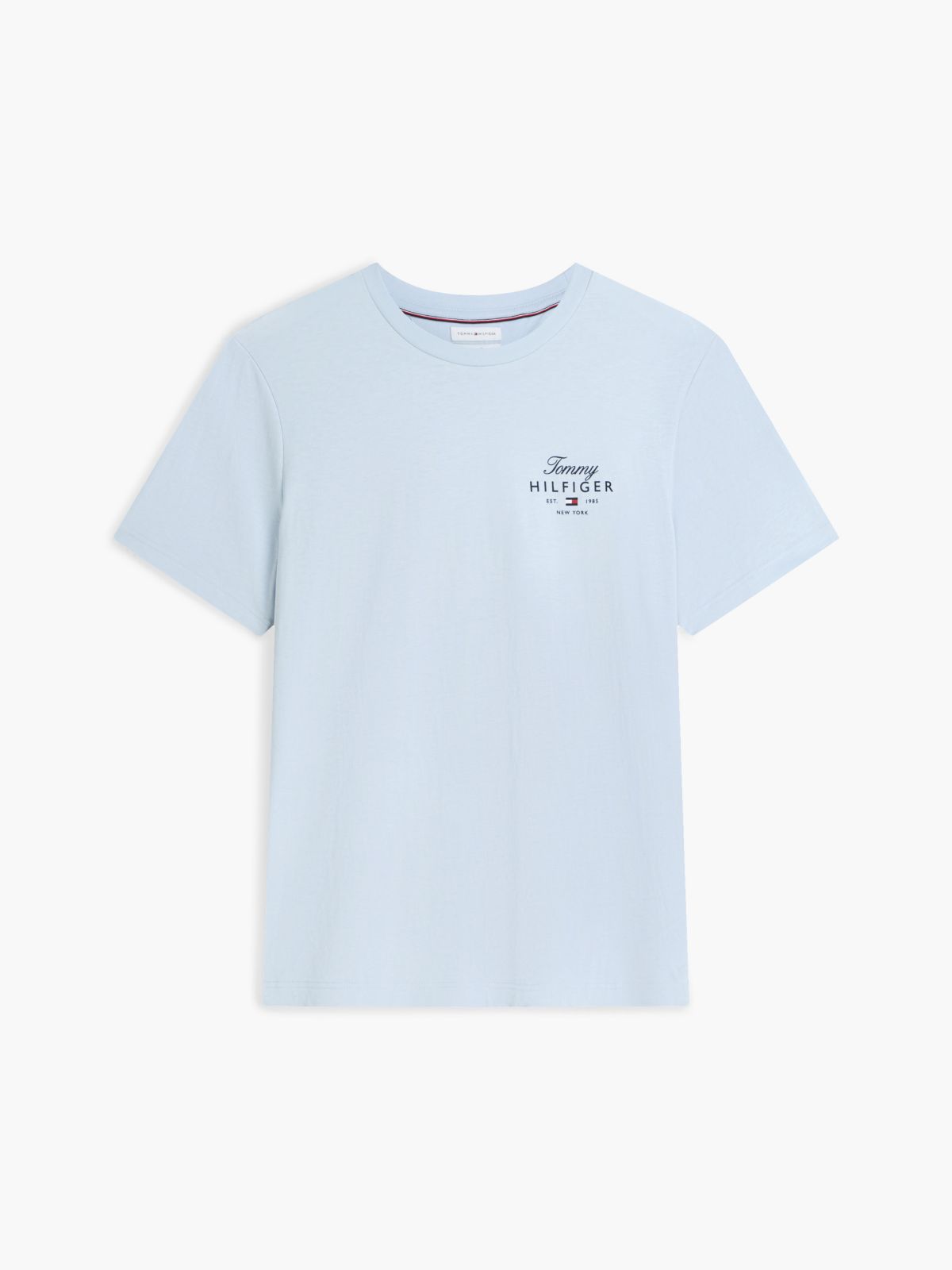 Logo Jersey Crew Neck T-Shirt — Blue