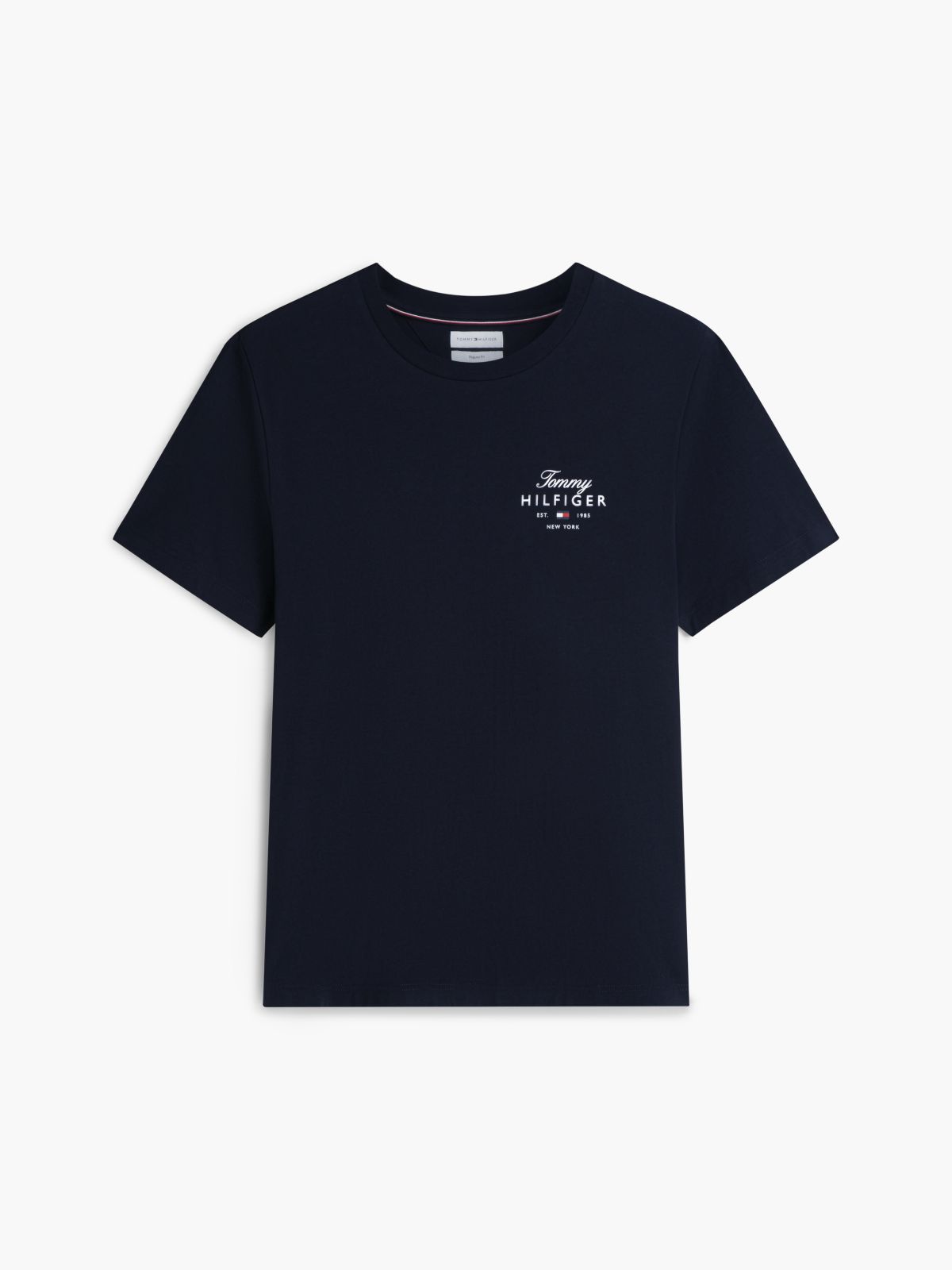 Logo Jersey Crew Neck T-Shirt — Blue