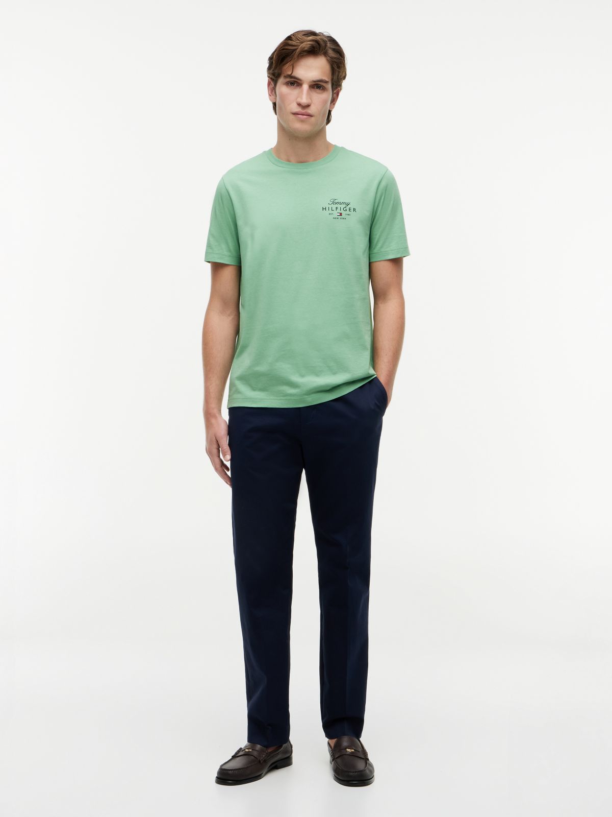 Logo Jersey Crew Neck T-Shirt — Green