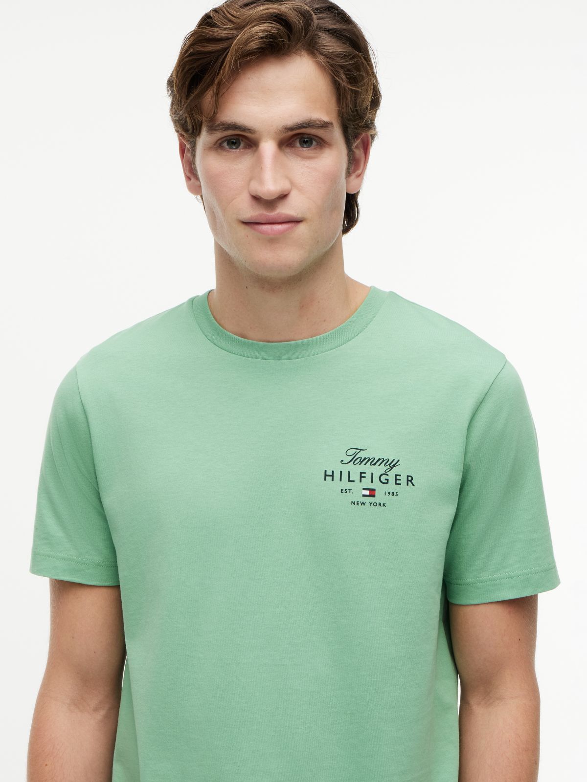 Logo Jersey Crew Neck T-Shirt — Green