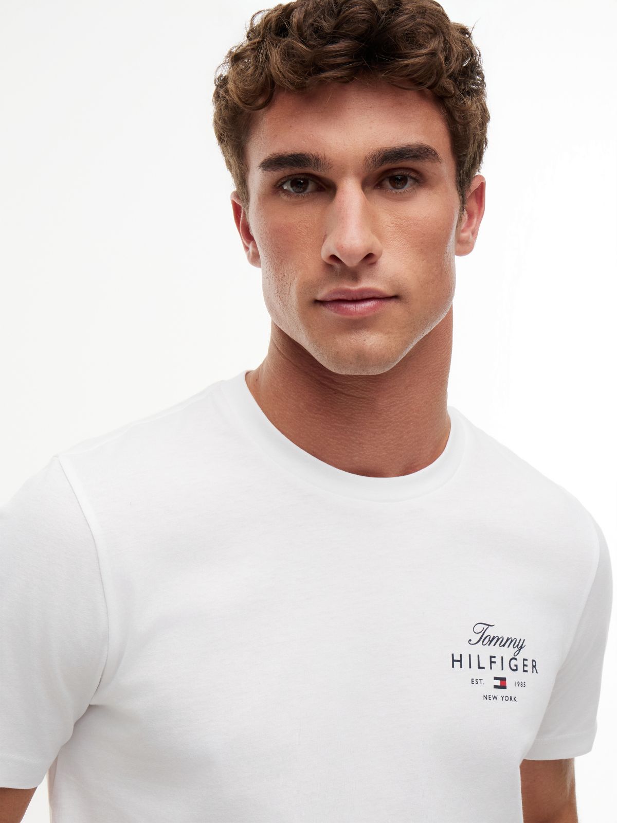 Logo Jersey Crew Neck T-Shirt — White