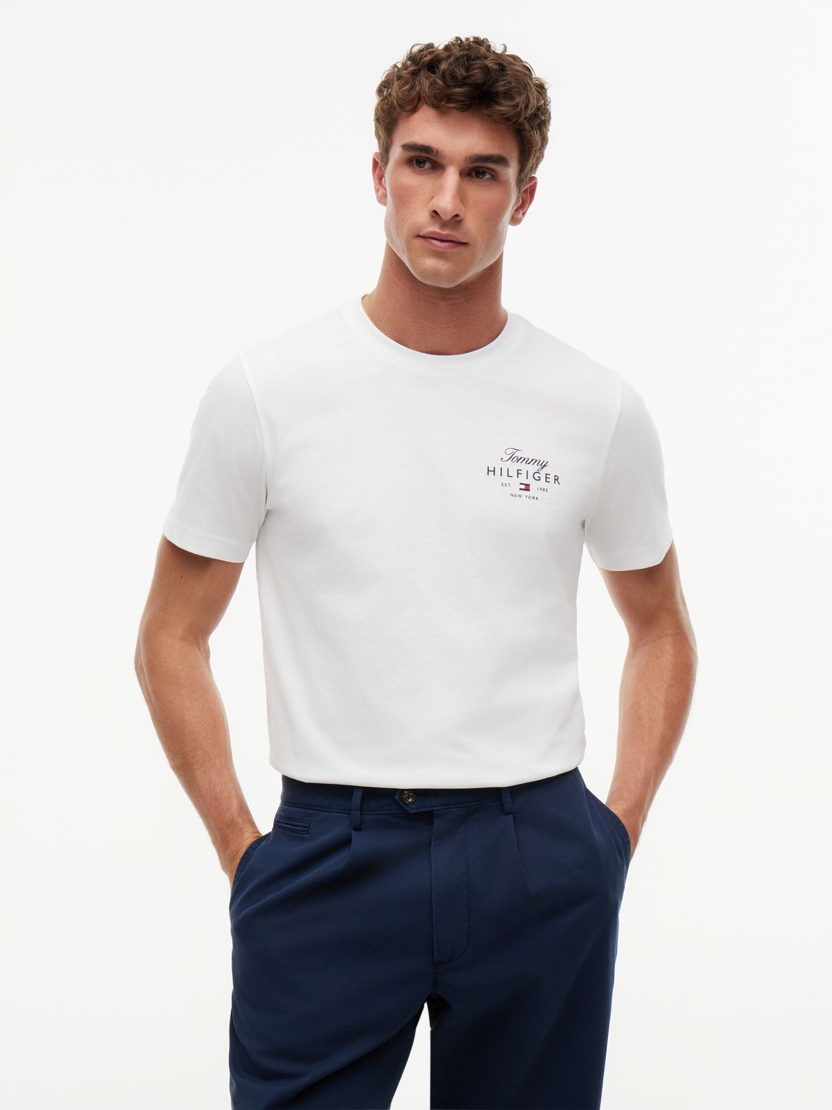 Logo Jersey Crew Neck T-Shirt — White