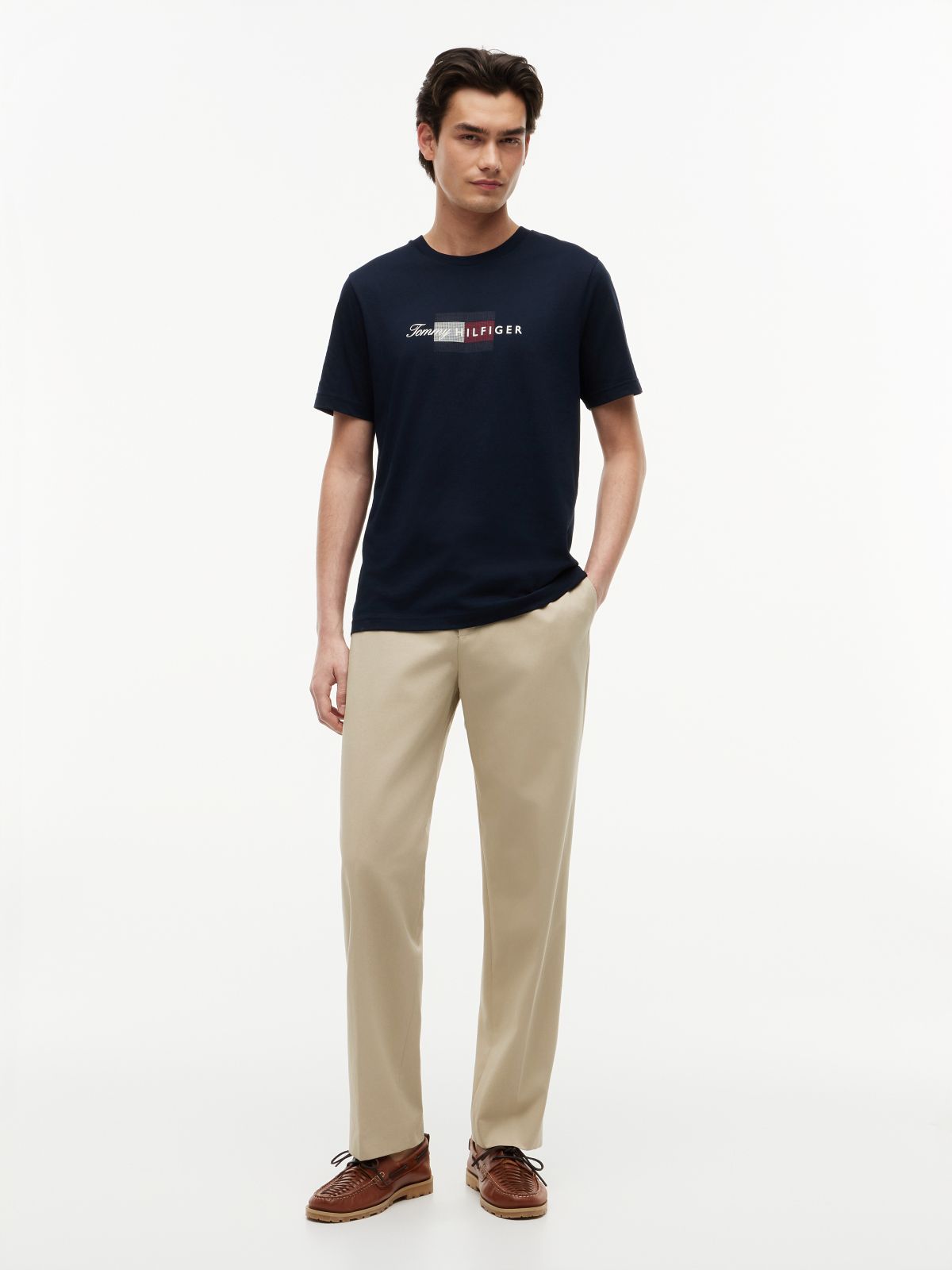 Flag Graphic Jersey T-Shirt — Blue