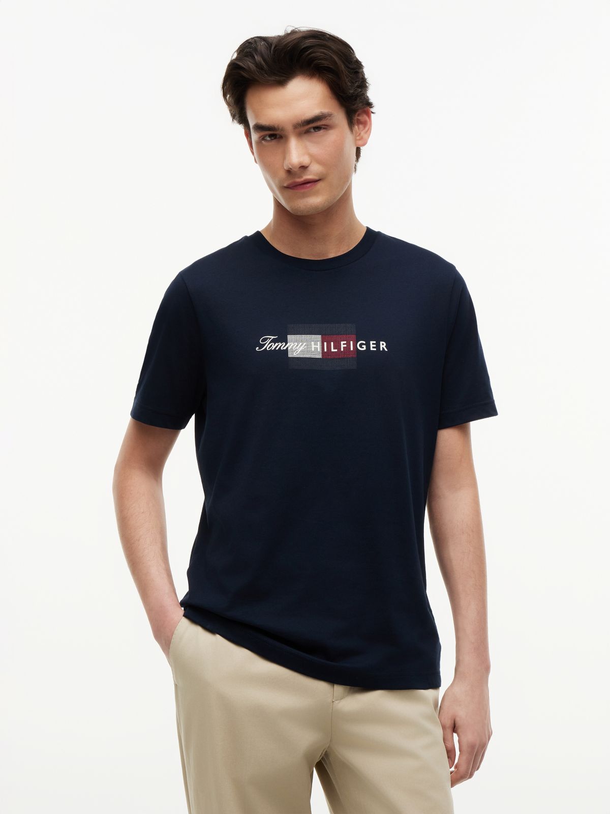 Flag Graphic Jersey T-Shirt — Blue