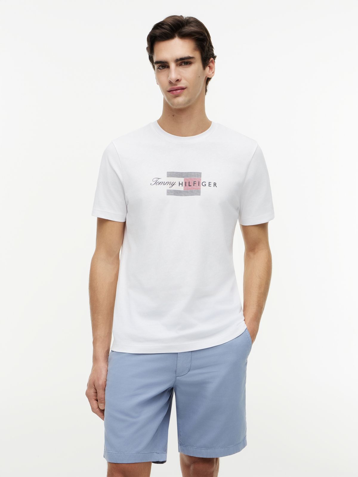 Flag Graphic Jersey T-Shirt — White