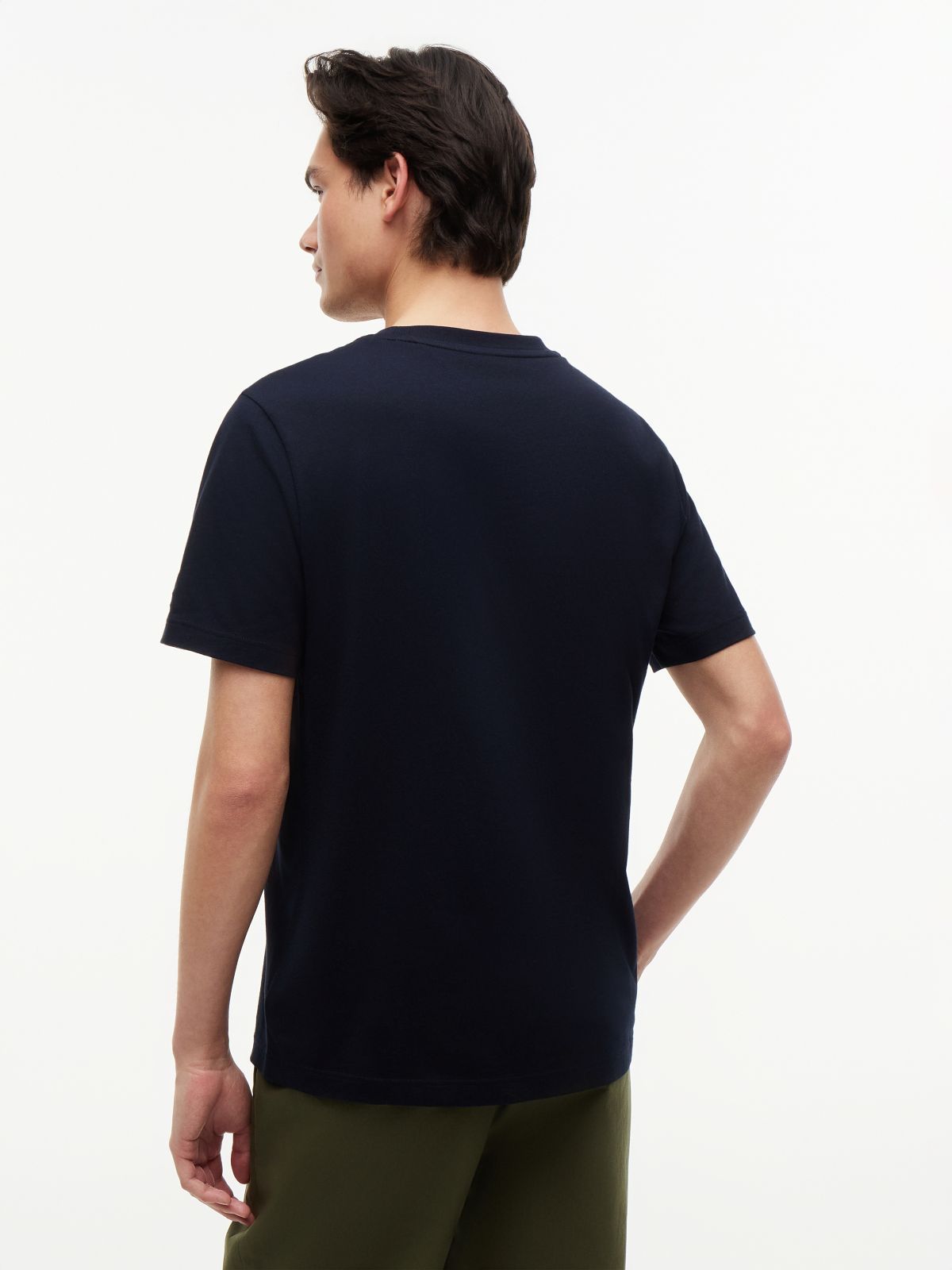 Logo Graphic Jersey Crew Neck T-Shirt — Blue