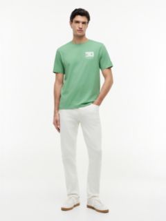Logo Graphic Jersey Crew Neck T-Shirt — Green 2
