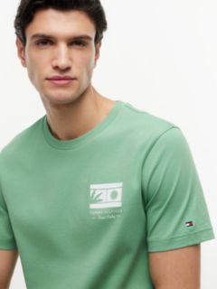 Logo Graphic Jersey Crew Neck T-Shirt — Green 3