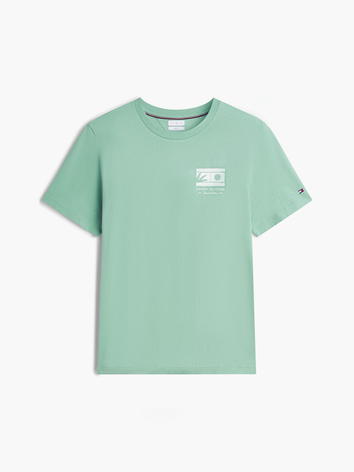 Logo Graphic Jersey Crew Neck T-Shirt — Green
