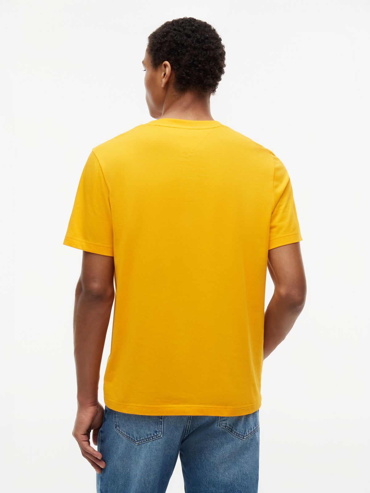 Logo Graphic Jersey Crew Neck T-Shirt — Orange