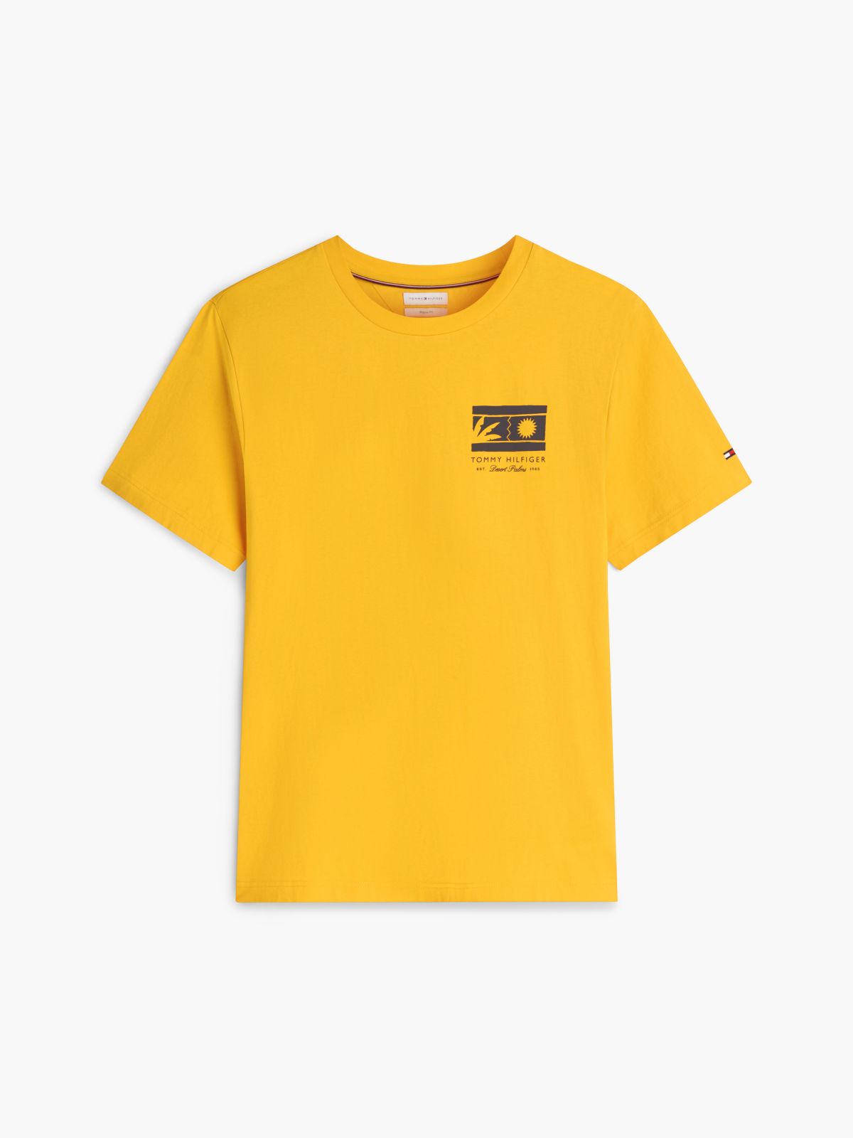 Logo Graphic Jersey Crew Neck T-Shirt — Orange