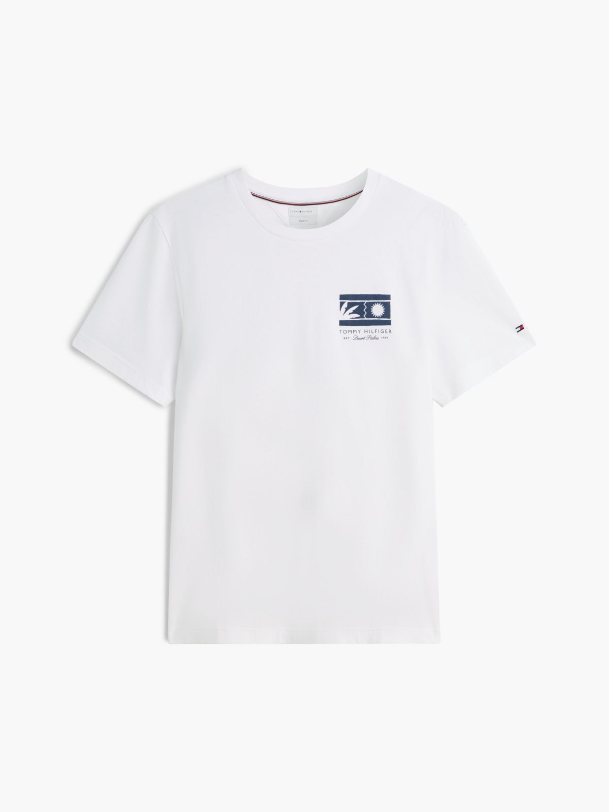 Logo Graphic Jersey Crew Neck T-Shirt — White