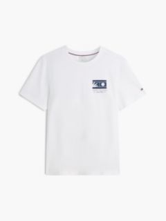 Logo Graphic Jersey Crew Neck T-Shirt — White 5