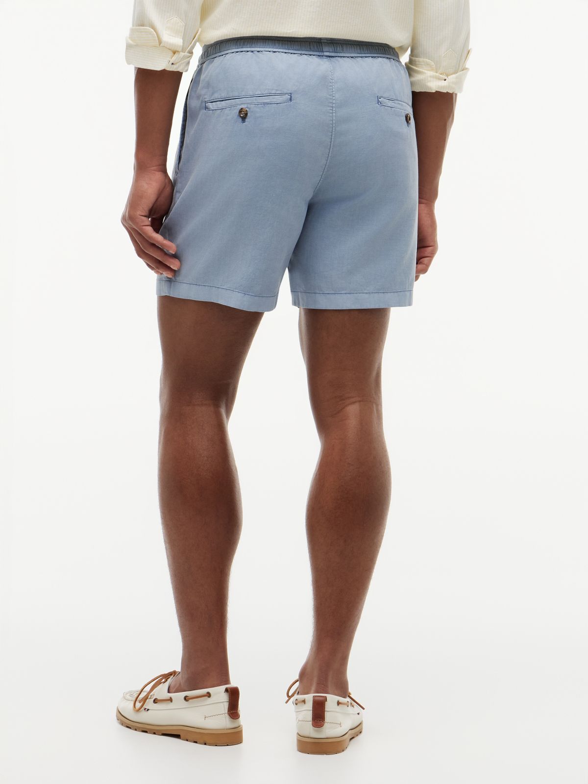 Dover Regular Straight Leg Washed Shorts — Blue
