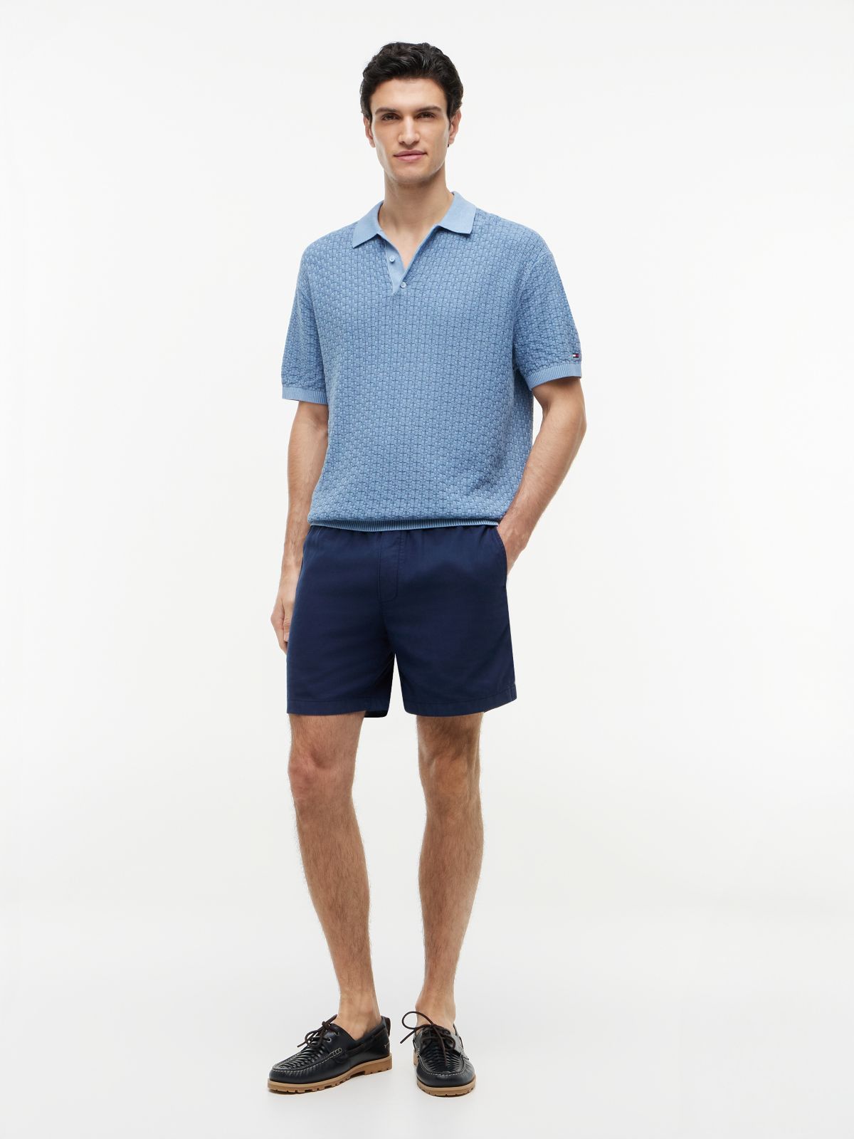 Dover Regular Straight Leg Washed Shorts — Blue
