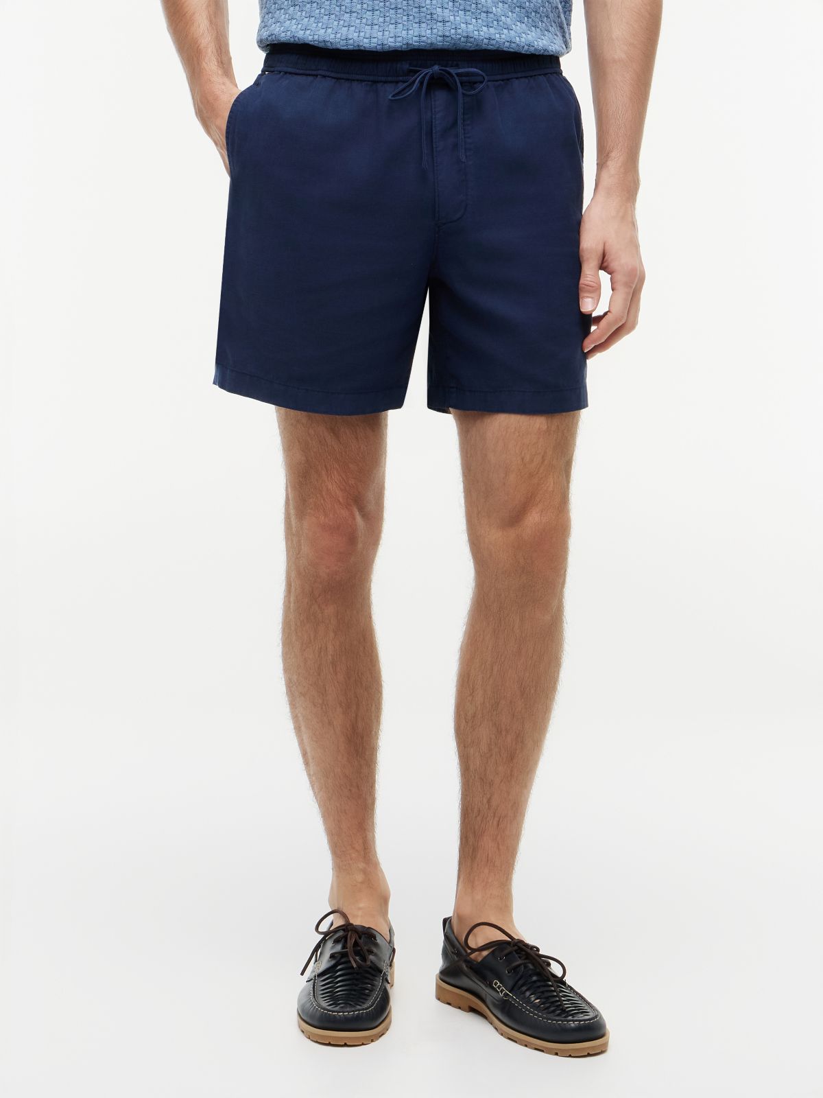 Dover Regular Straight Leg Washed Shorts — Blue