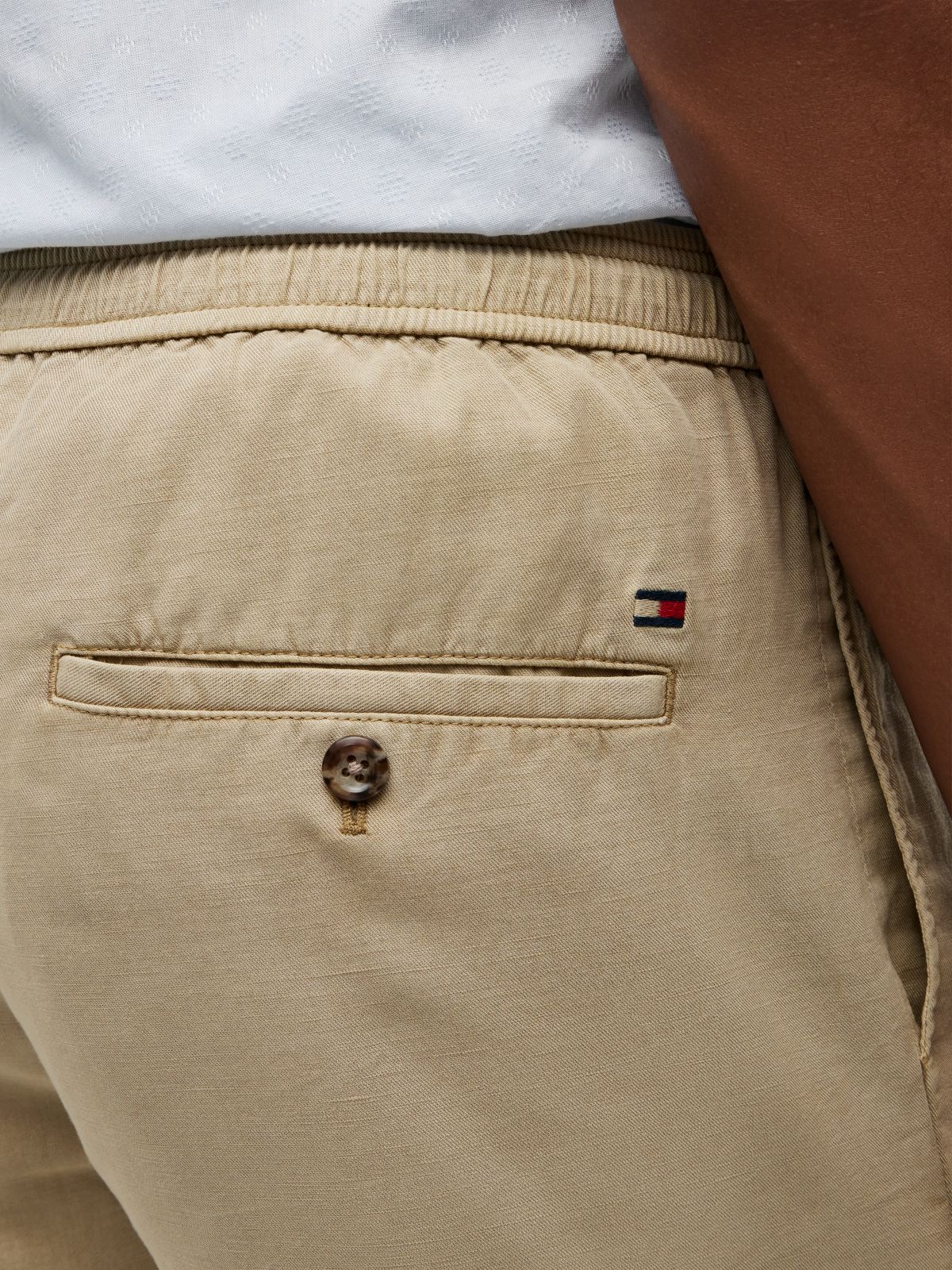 Dover Regular Straight Leg Washed Shorts — Beige