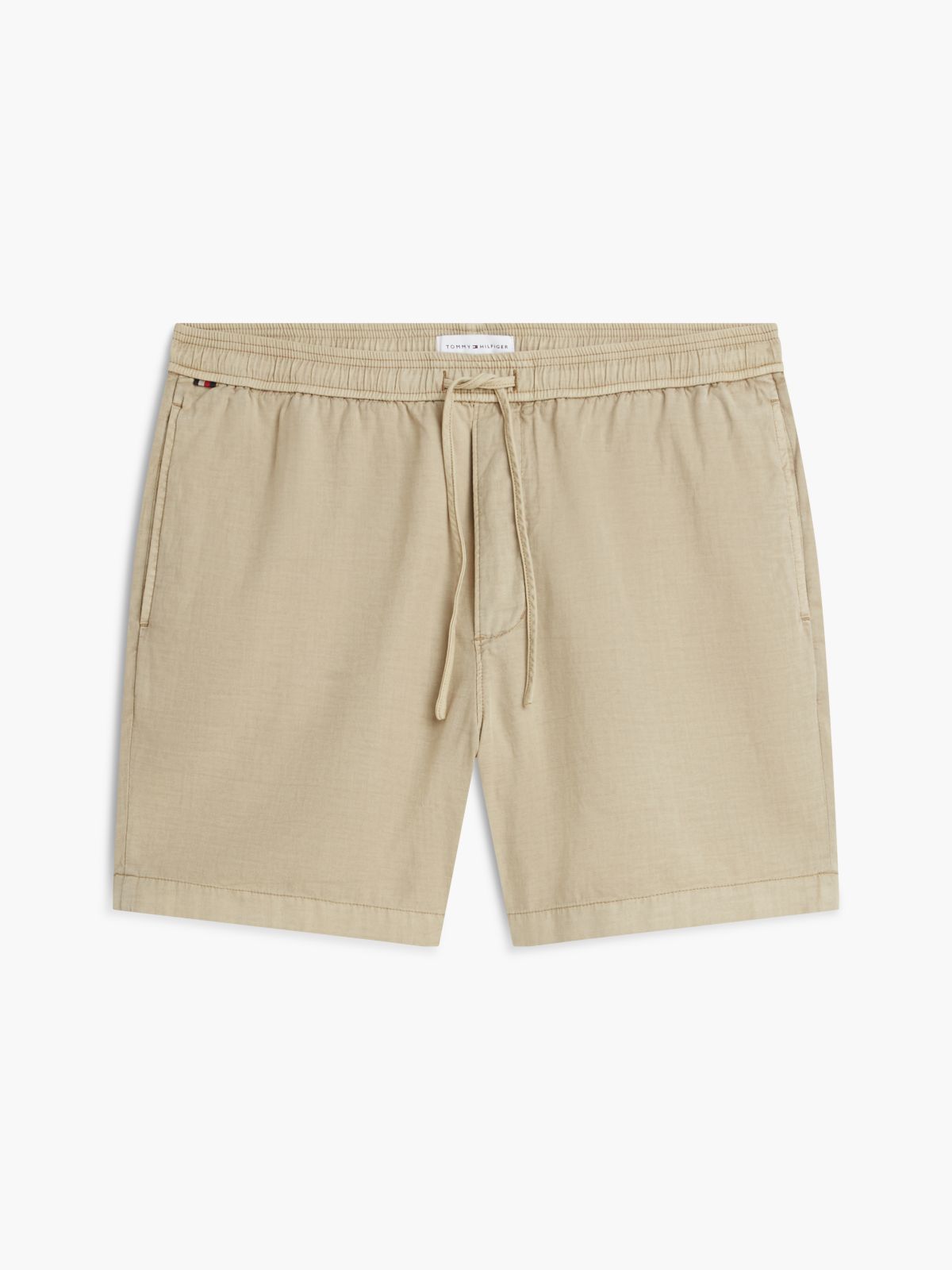 Dover Regular Straight Leg Washed Shorts — Beige