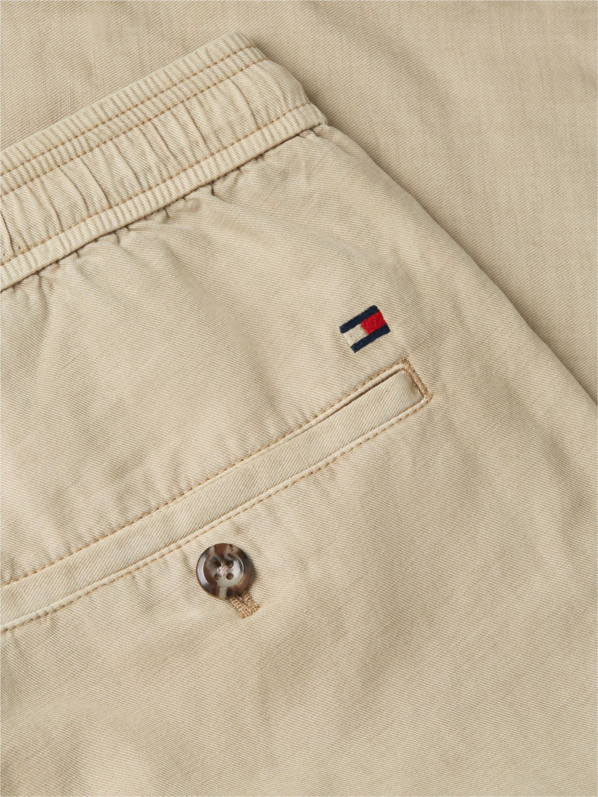 Dover Regular Straight Leg Washed Shorts — Beige