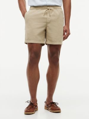 beige dover washed regular fit shorts for men tommy hilfiger