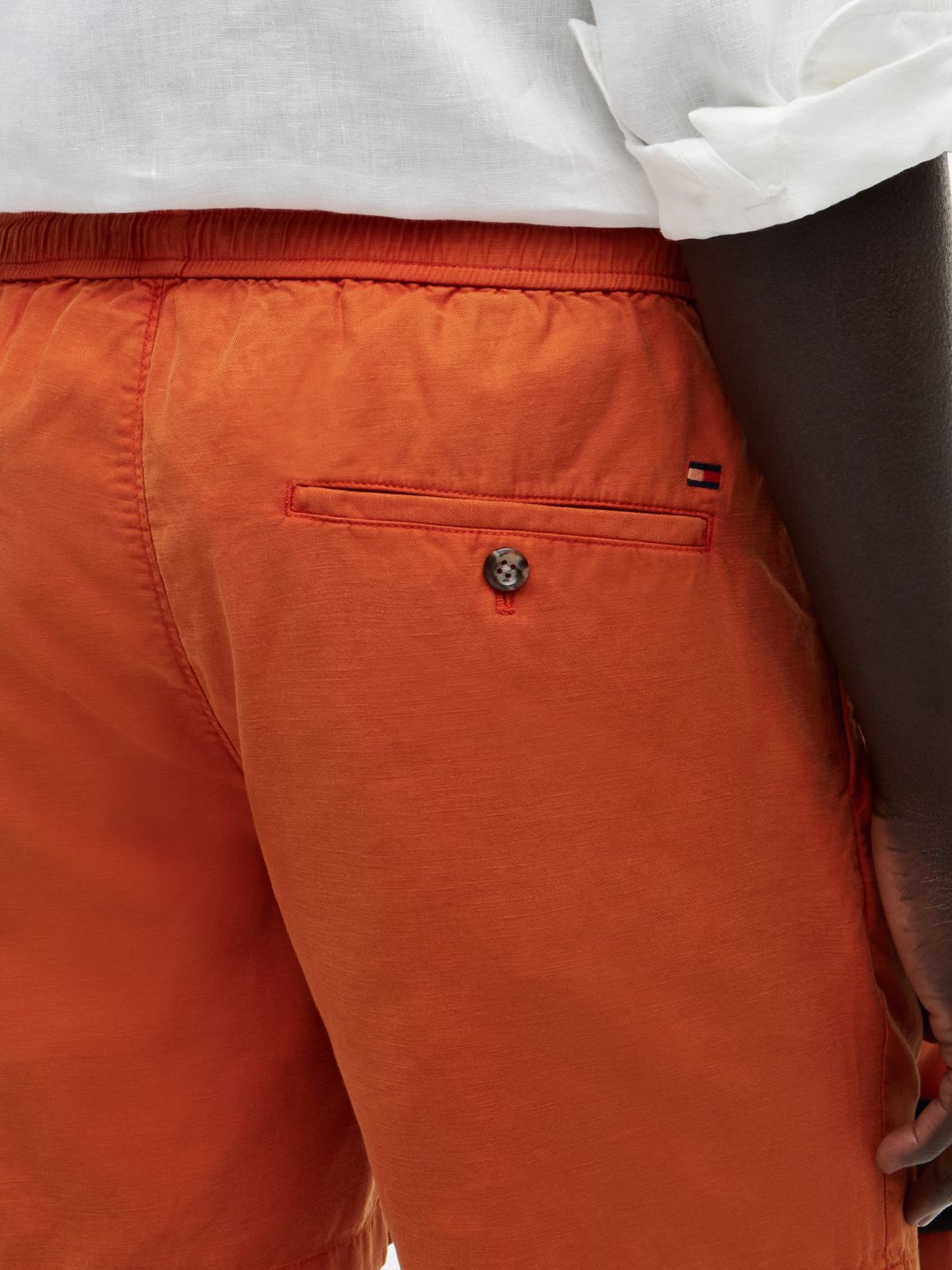 Dover Regular Straight Leg Washed Shorts — Orange