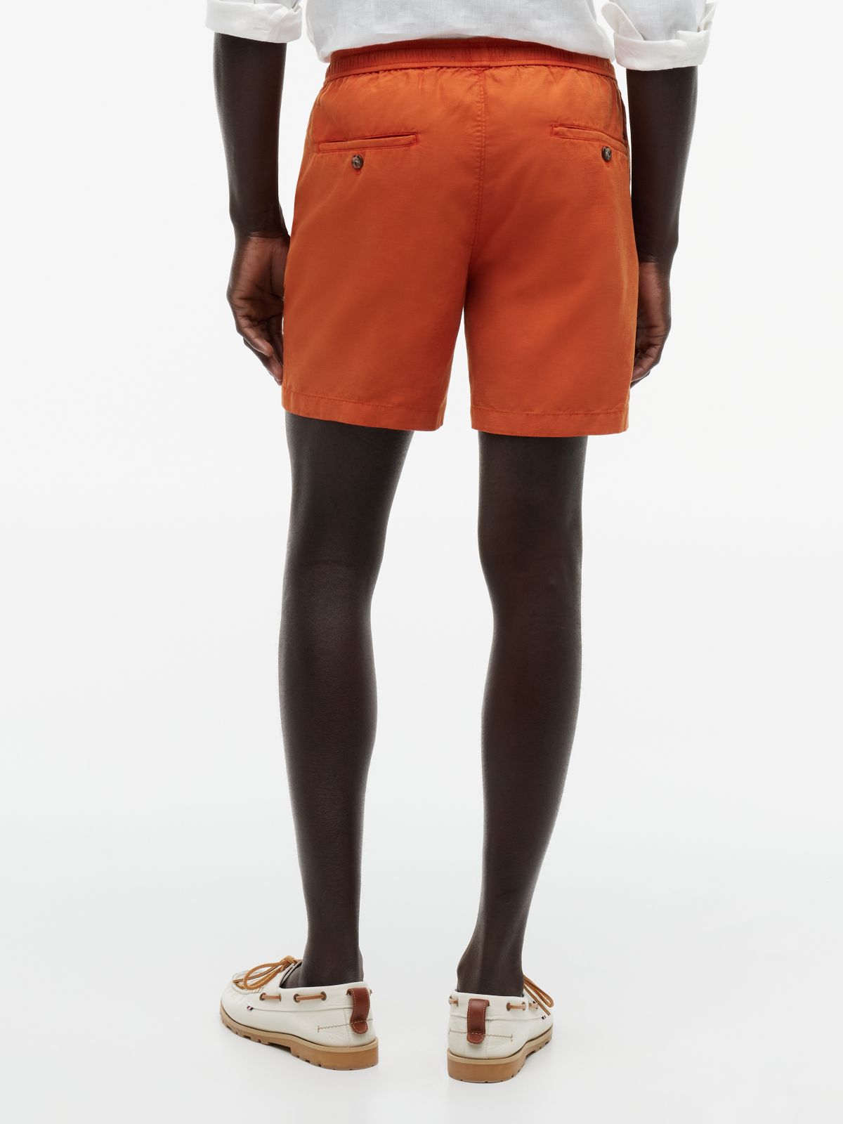 Dover Regular Straight Leg Washed Shorts — Orange