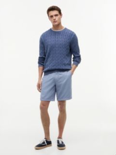 Dover Regular Straight Washed Chino Shorts — Blue 2