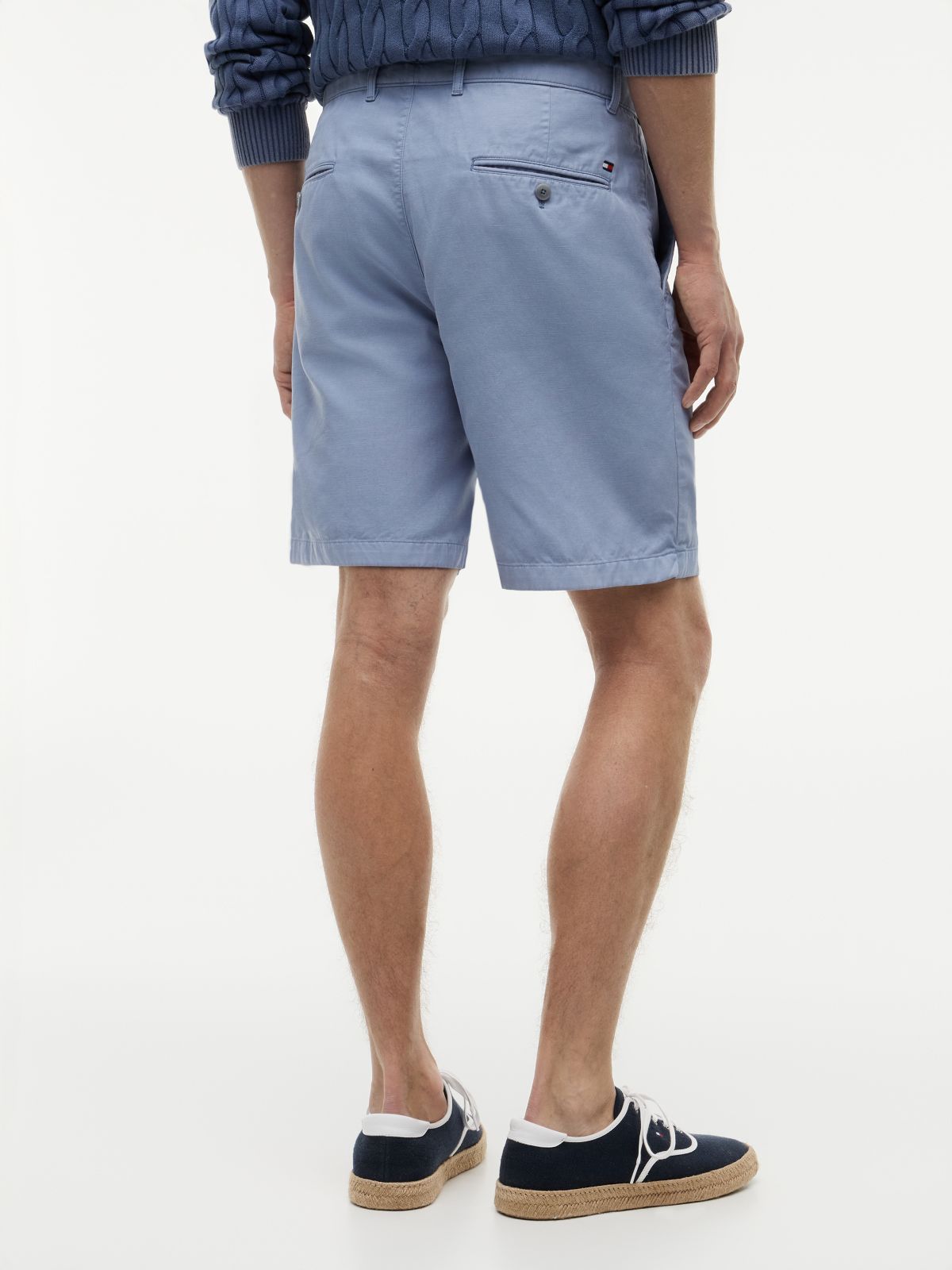 Dover Regular Straight Washed Chino Shorts — Blue