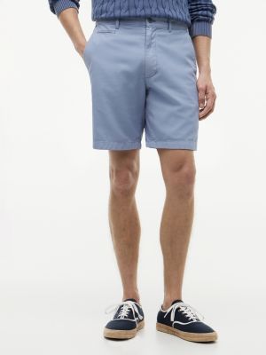 blue dover washed 8 inseam chino shorts for men tommy hilfiger