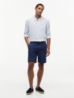 Dover Regular Straight Washed Chino Shorts — Blue 2