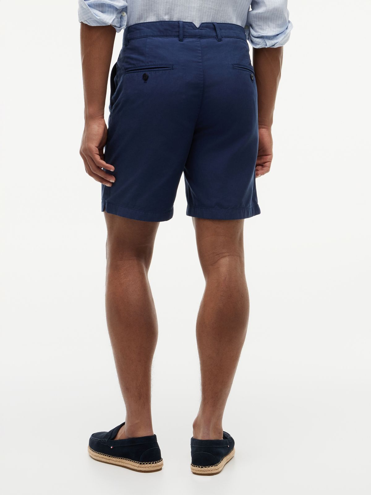 Dover Regular Straight Washed Chino Shorts — Blue