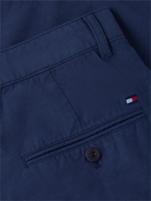 blauw dover chinoshort met wassing voor heren - tommy hilfiger