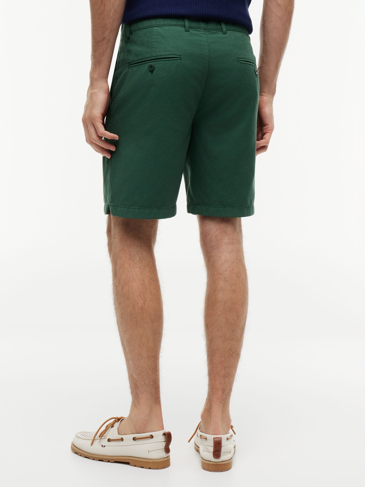 Dover Regular Straight Washed Chino Shorts — Green