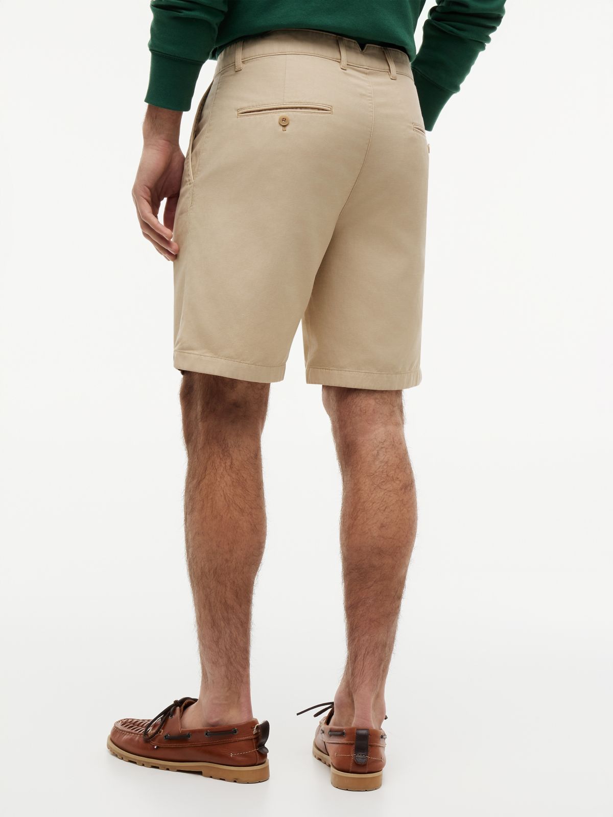 Dover Regular Straight Washed Chino Shorts — Beige