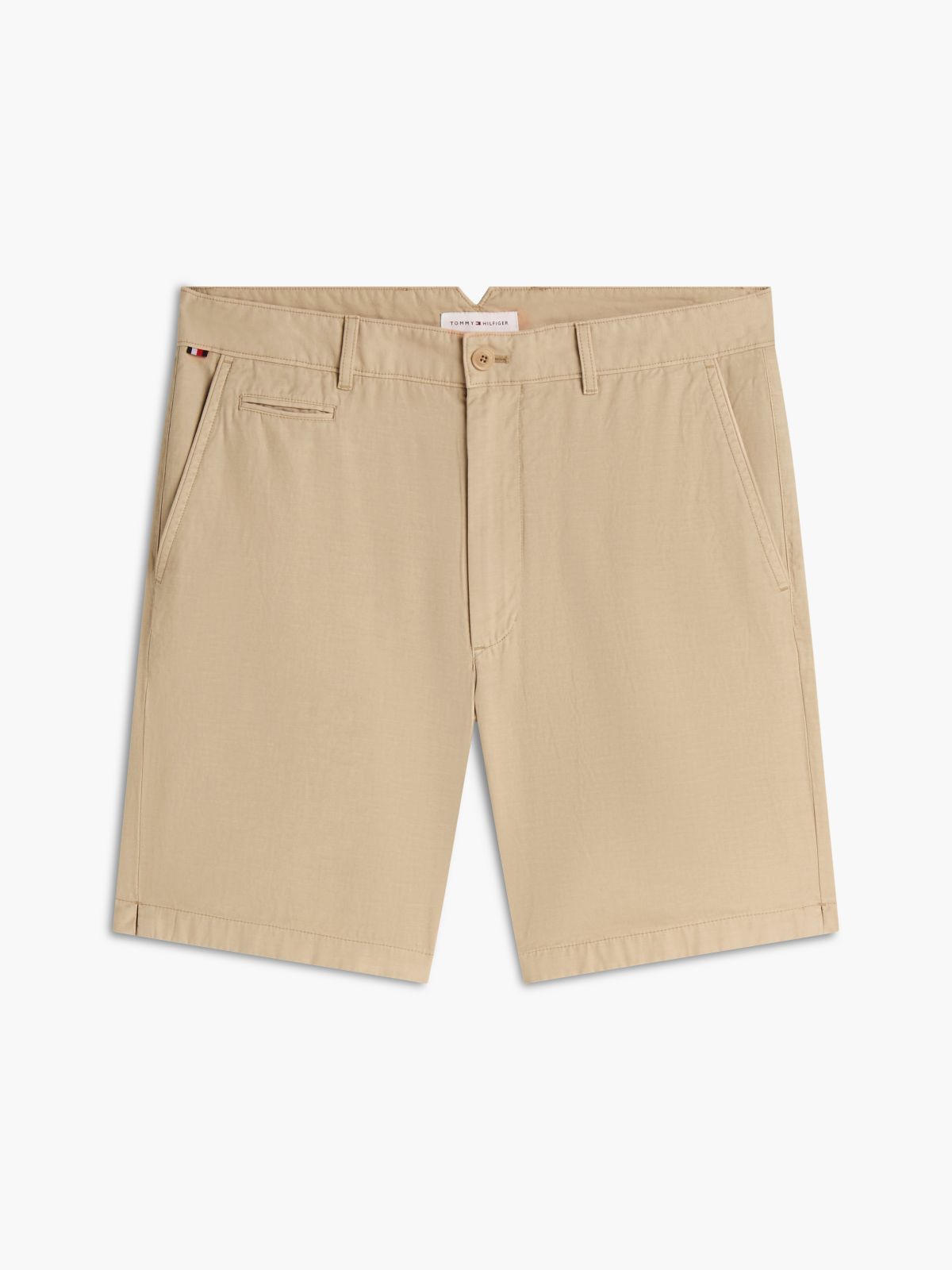 Dover Regular Straight Washed Chino Shorts — Beige