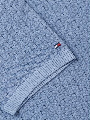 blue relaxed fit washed structured polo shirt for men tommy hilfiger