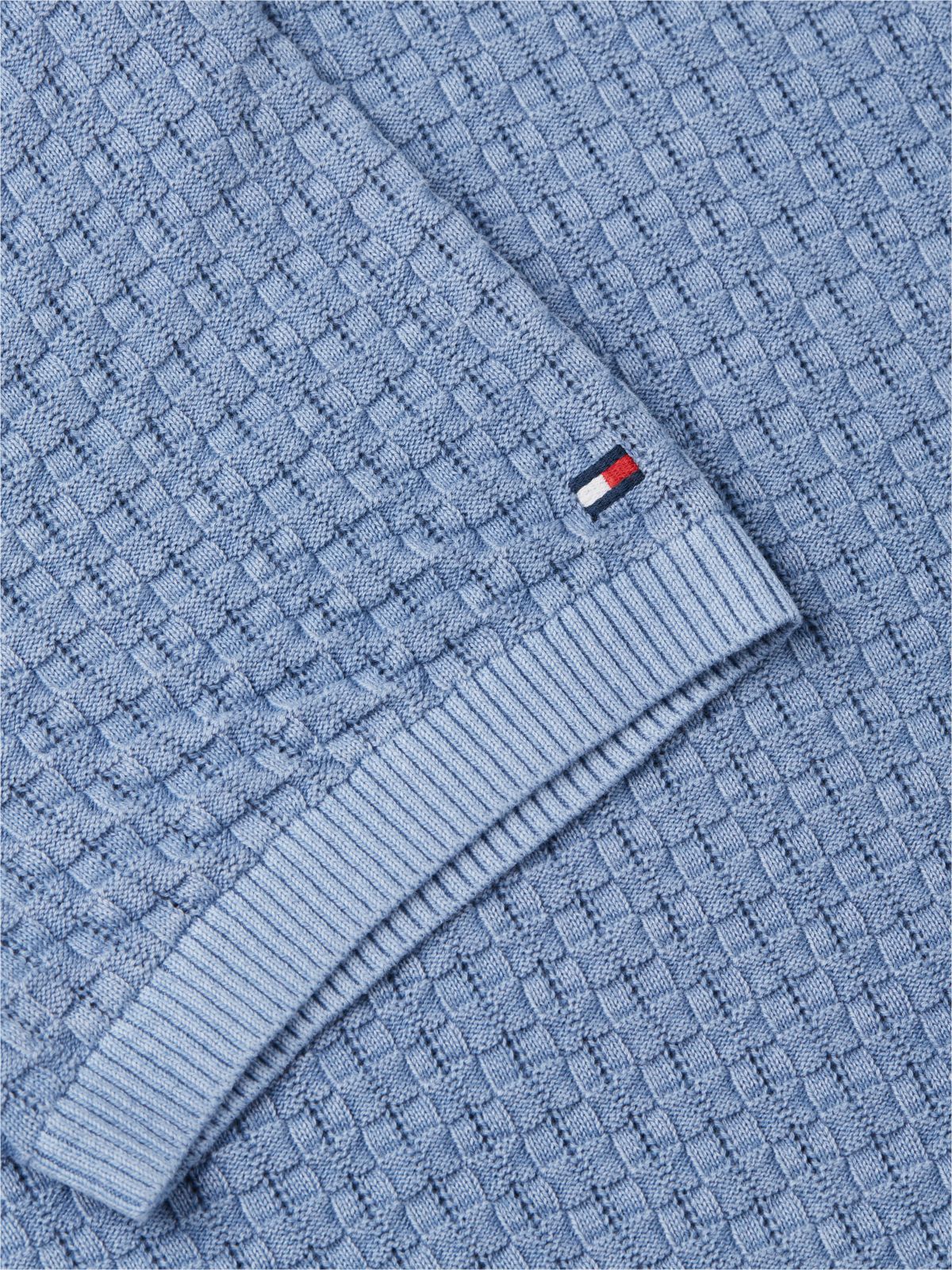 Washed Structured Polo Shirt — Blue