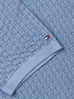 Washed Structured Polo Shirt — Blue 6
