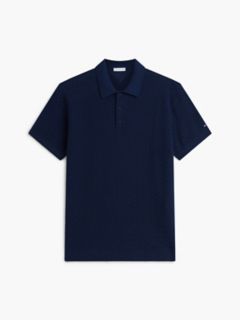 Washed Structured Polo Shirt — Blue 5