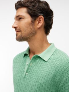 Washed Structured Polo Shirt — Green 3