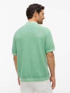Washed Structured Polo Shirt — Green 4
