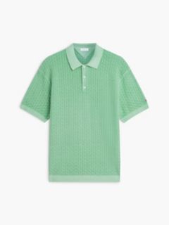 Washed Structured Polo Shirt — Green 5