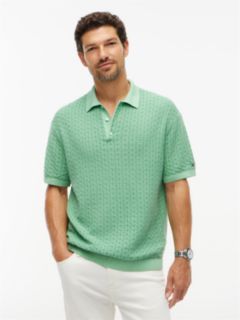 Washed Structured Polo Shirt — Green 1