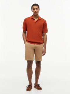 Washed Structured Polo Shirt — Orange 2