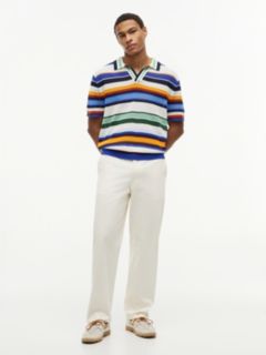 Relaxed Fit Multicolour Stripe Polo Shirt — Multi 2