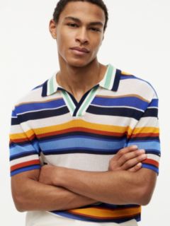 Relaxed Fit Multicolour Stripe Polo Shirt — Multi 3