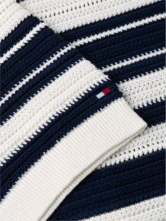 Regular Fit Breton Stripe Knit Short Sleeve Shirt — Multi 6