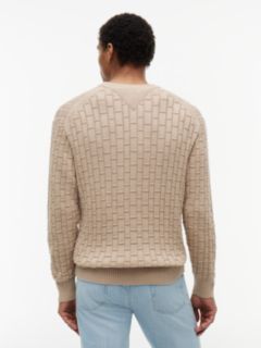 Mixed Cable Knit Relaxed Jumper — Khaki 4