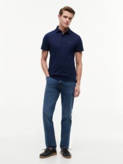 Regular Fit Mesh Jersey Polo Shirt — Blue 2