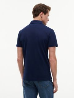 Regular Fit Mesh Jersey Polo Shirt — Blue 4